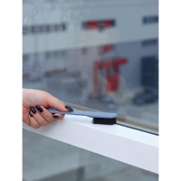 Щётка для окон Raccoon, длина 44 см, велюровая насадка 18,2&times;6,5 см, щётка для одежды 18,2&times;2 см, пластиковая щётка 2&times;14,5 см, силиконовый сгон 18,2 см