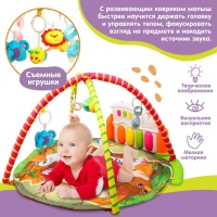 Развивающий музыкальный коврик &laquo;Сказочные птицы&raquo;, 85х85 см.