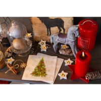 Новый год. Салфетки бумажные Лилия &laquo;Нарядная ель&raquo;, 2 слоя, 33х33, 20 шт.