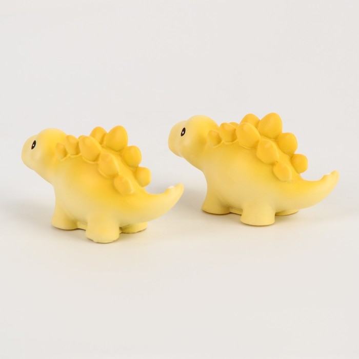 Миниатюра кукольная «Динозаврик», набор 2 шт., размер 1 шт. — 3 × 5,5 × 2 см, цвет жёлтый Миниатюра кукольная «Динозаврик», набор 2 шт., размер 1 шт. — 3 × 5,5 × 2 см, цвет жёлтый