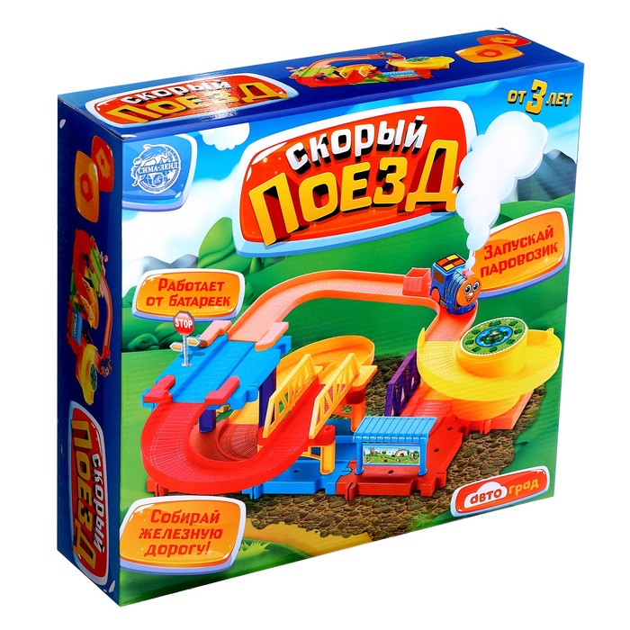 Железная дорога «Весёлое путешествие», работает от батареек Железная дорога «Весёлое путешествие», работает от батареек