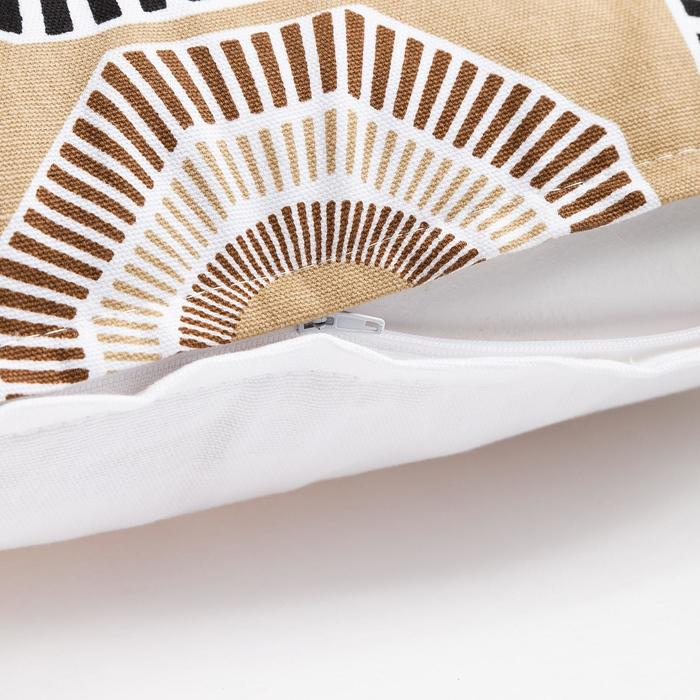 Наволочка декоративная 40х40 см, Circle beige, 100% хлопок Наволочка декоративная 40х40 см, Circle beige, 100% хлопок