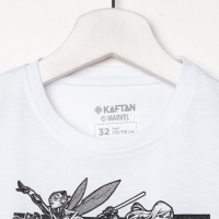 Футболка детская Мстители, рост 122-128, белый Футболка детская Мстители, рост 122-128, белый