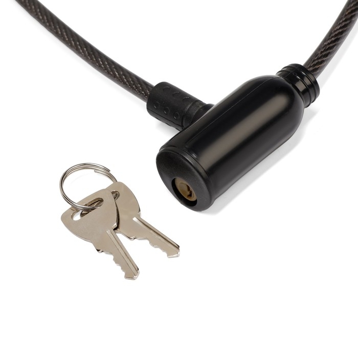 Замок навесной велосипедный, 600 мм, d=6 мм, английский ключ, микс Замок навесной велосипедный, 600 мм, d=6 мм, английский ключ, микс