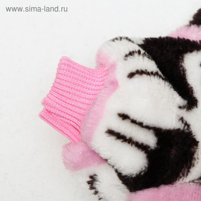 Комбинезон "Олени" с капюшоном, размер XL (ДС 40 см, ОГ 50 см, ОШ 40 см), розовый