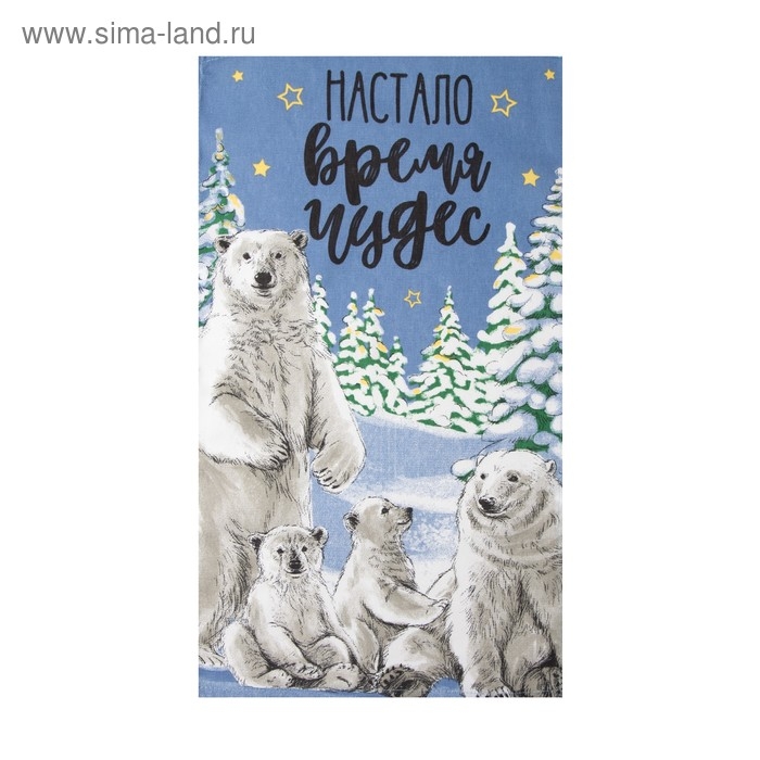 Полотенце "Доляна" Время чудес 35х60см,100% хл 160 г/м2