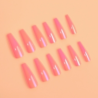 Накладные ногти &laquo;Перламутр&raquo;, 12 шт, с клеевыми пластинами, форма балерина, розовые