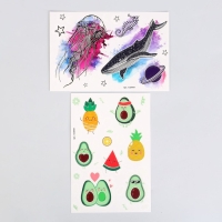 Набор &laquo;Детские татуировки&raquo;, светятся в темноте, 2 листа