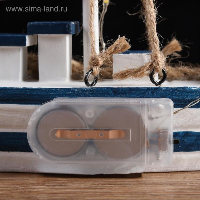 Корабль сувенирный с подсветкой 16*5*26см