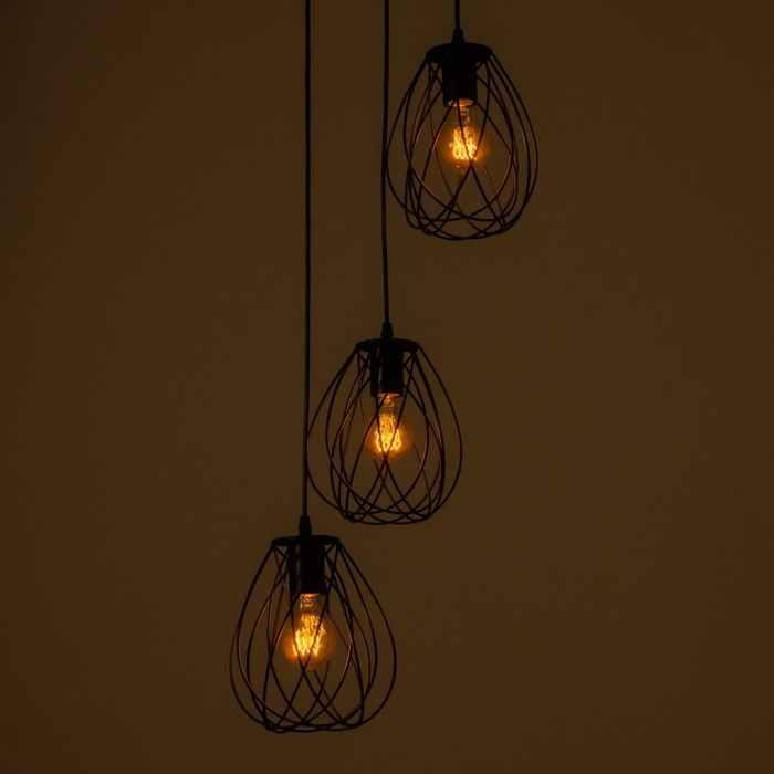 Светильник BayerLux Светильник BayerLux "Бигли" 3хЕ27 40Вт черный 35х35х20-120см