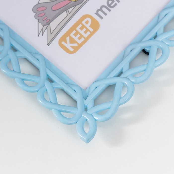 Фоторамка 10х15 см пластик L-7 голубой (пластиковый экран)