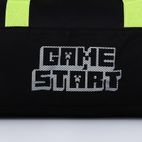 Сумка спортивная Game start, 40х24х21, отделение на молнии, длинный ремень, черный цвет Сумка спортивная Game start, 40х24х21, отделение на молнии, длинный ремень, черный цвет