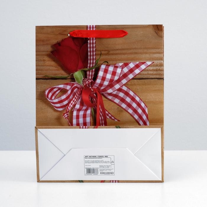 Пакет ламинированный "Роза" 26x32x12