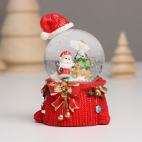 Сувенир полистоун водяной шар свет "Дед Мороз. Колпак и мешок с подарками" МИКС 4,5х5,5х8 см 10459 Сувенир полистоун водяной шар свет "Дед Мороз. Колпак и мешок с подарками" МИКС 4,5х5,5х8 см 10459