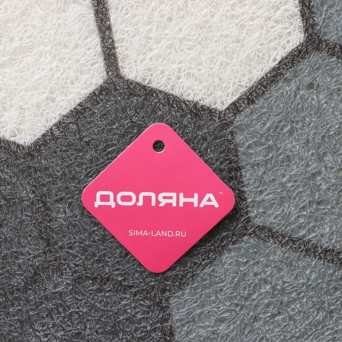 Коврик придверный грязезащитный Доляна &laquo;Гамма&raquo;, вырезной, 80&times;120 см, цвет серый