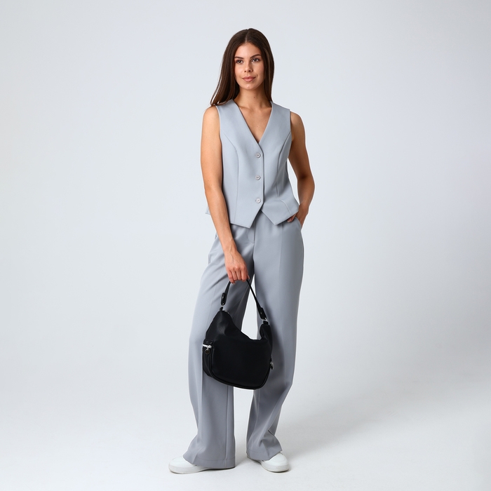 Сумка-мешок на молнии, наружный карман, цвет чёрный Сумка-мешок на молнии, наружный карман, цвет чёрный