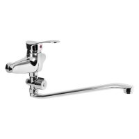 Смеситель для ванной Juguni однорычажный с душем, с S-изливом Смеситель для ванной Juguni однорычажный с душем, с S-изливом