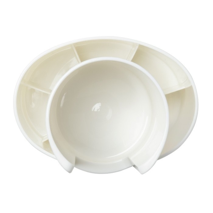 Контейнер для хранения косметических принадлежностей &laquo;Zoy&raquo;, 10 х 8,2 х 8,6 см цвет слоновая кость