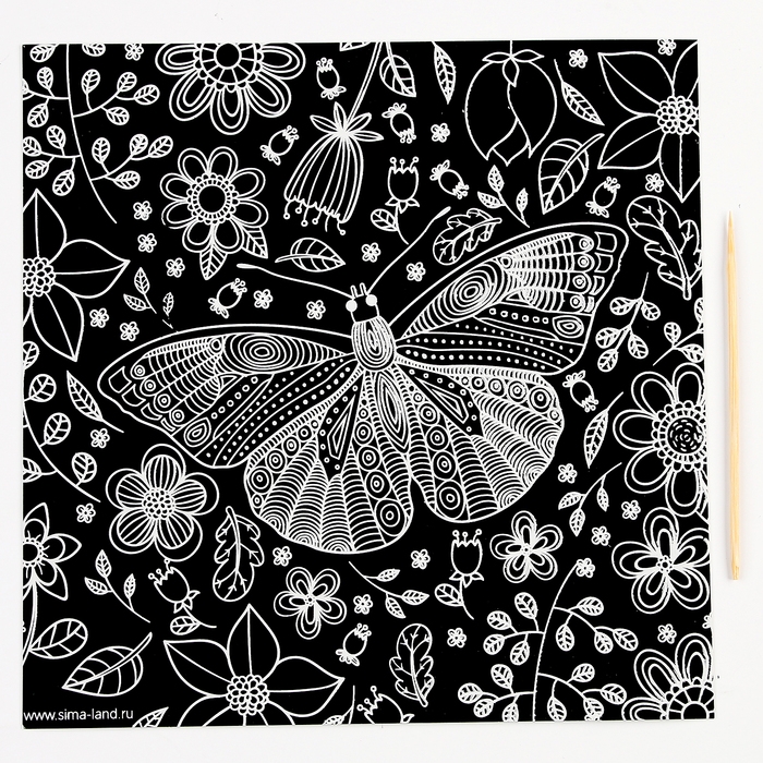 Гравюра. Набор гравюр &laquo;Антистресс&raquo;, 20 х 20 см, 4 шт