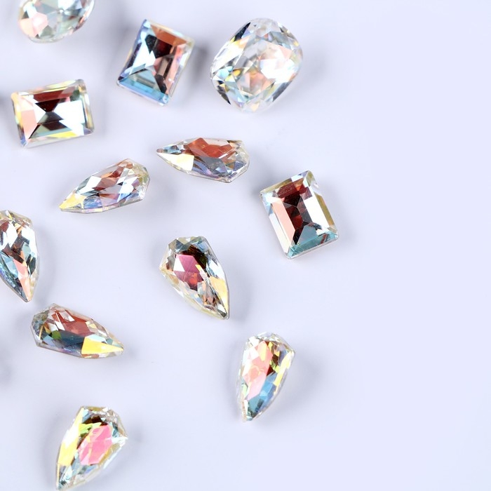 Камешки декоративные для творчества, набор 15 шт., цвет белый, камни &mdash; от 6 до 14 мм