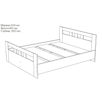 Кровать "Сопрано" с основанием, с/м 1600х2000, Анкор светлый