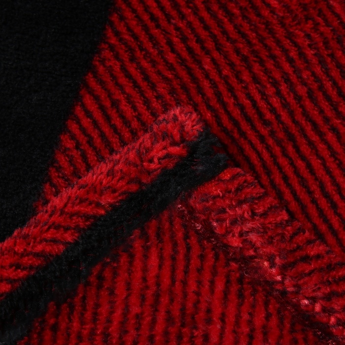 Плед Этель Плед Этель "Клетка черно-красн" 180*200 см,100% п/э, корал-флис 220 гр/м2