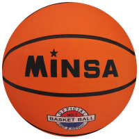 Мяч баскетбольный MINSA, клееный, 8 панелей, р. 7, резина, резиновая камера Мяч баскетбольный MINSA, клееный, 8 панелей, р. 7, резина, резиновая камера