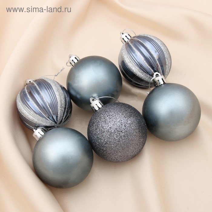 Набор шаров пластик d-6 см, 6 шт Набор шаров пластик d-6 см, 6 шт "Перелив"