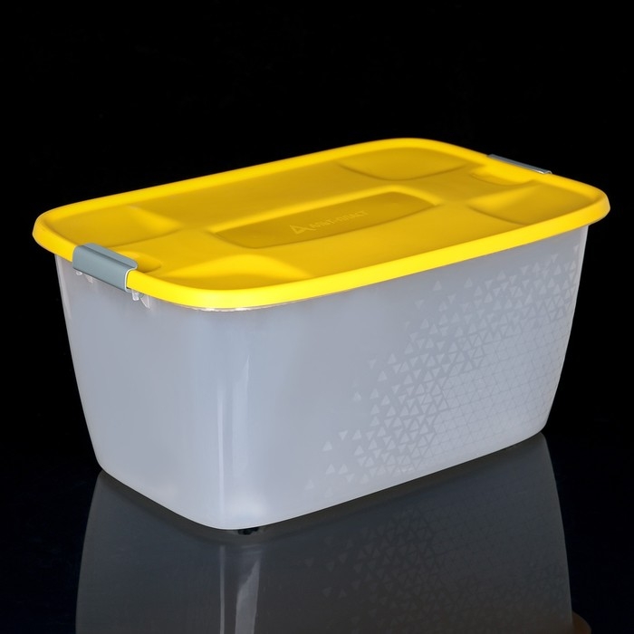 Бокс универсальный, на колёсиках, 56 л, 60×40×36 см, цвет МИКС Бокс универсальный, на колёсиках, 56 л, 60×40×36 см, цвет МИКС