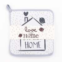 Набор кухонный "Love at home" прихватка, подставка под горячее Набор кухонный "Love at home" прихватка, подставка под горячее