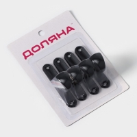 Крючки самоклеящиеся Доляна «Классик», 4 шт, цвет чёрный Крючки самоклеящиеся Доляна «Классик», 4 шт, цвет чёрный