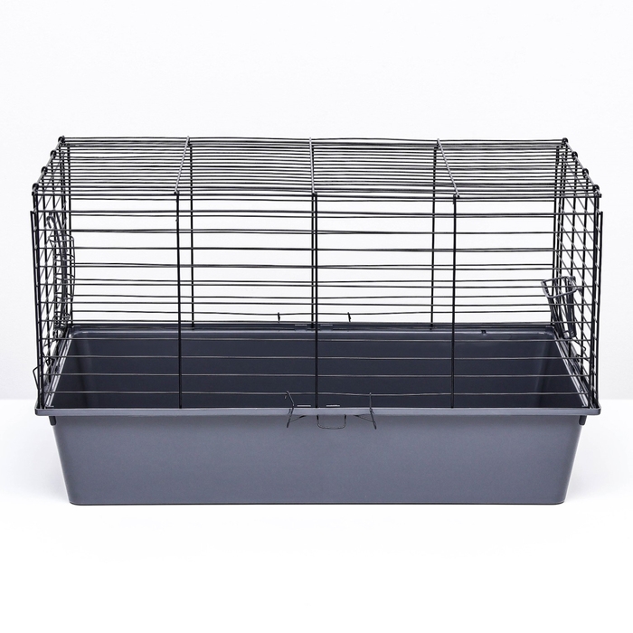 Клетка для кроликов, морских свинок "Пижон" №4 складная , 80 х 50 х 47 см, светло-серая