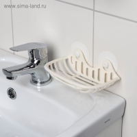 Мыльница на присосках, 16&times;10&times;6 см, цвет МИКС