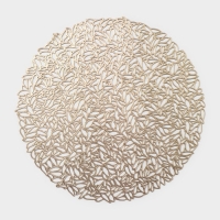 Салфетка сервировочная на стол &laquo;Манифик&raquo;, d=38 см, цвет золотой