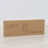 Полка для обуви с чехлом LaDо́m, 7 уровней, 60&times;30&times;123 см, цвет серый