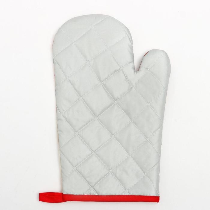 Кухонный новогодний набор Доляна Кухонный новогодний набор Доляна"Новый Год", фартук 70х80 см, прихватка17х17см,варежка-прихватка 26х16см