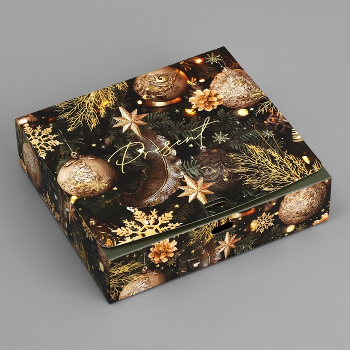 Коробка подарочная новогодняя складная «Сказочного Нового года», 20 х 18 х 5 см, БЕЗ ЛЕНТЫ, Новый год Коробка подарочная новогодняя складная «Сказочного Нового года», 20 х 18 х 5 см, БЕЗ ЛЕНТЫ, Новый год