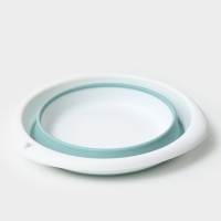 Таз складной &laquo;Флекс&raquo;, 5.5 л, 32.5&times;33&times;4.5 см, цвет морская волна