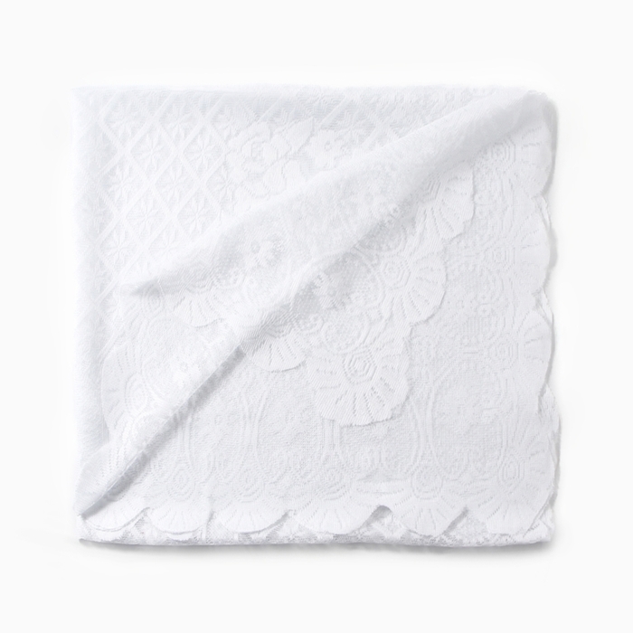 Скатерть Доляна Ажур цв.белый 140*200 &plusmn;5 см, 100%п/э