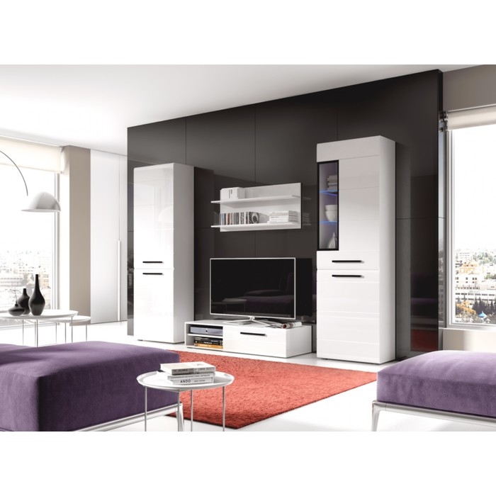 Полка "Кёльн", 980х180х450, Белый Аляска/Белый глянец