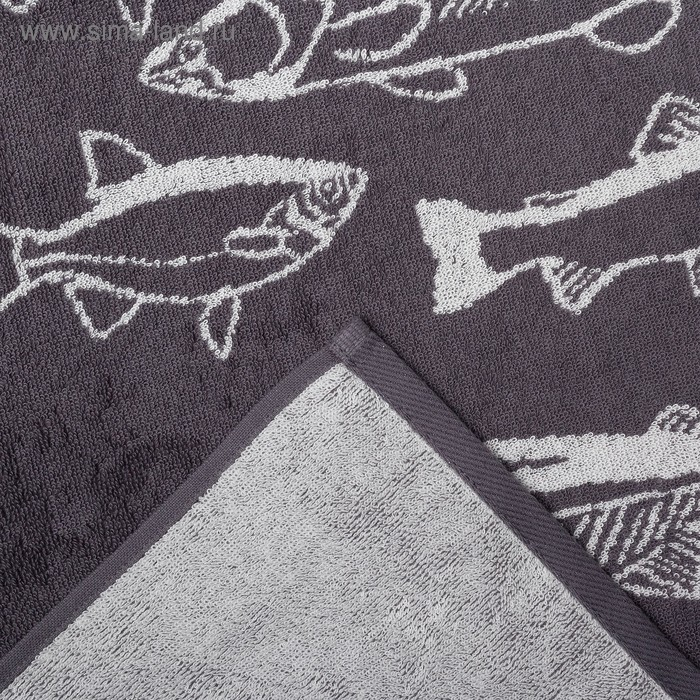 Полотенце махровое Этель Полотенце махровое Этель "Лучший рыбак" 50х90см, 100% хлопок, 420гр/м2