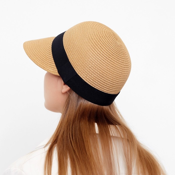 Кепка женская плетёная MINAKU цвет коричневый, р-р 58 Кепка женская плетёная MINAKU цвет коричневый, р-р 58