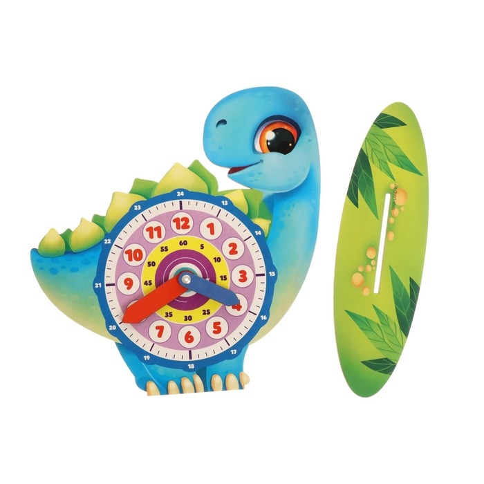 Обучающая игра. Часики «Динозаврик» Обучающая игра. Часики «Динозаврик»