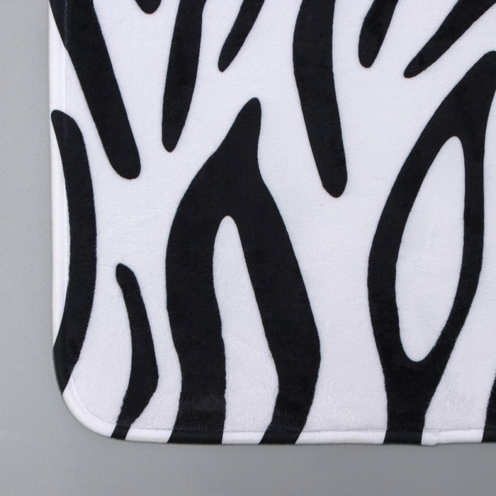 Коврики для ванной и туалета Доляна «Зебра», 2 шт: 40×45 см, 50×80 см Коврики для ванной и туалета Доляна «Зебра», 2 шт: 40×45 см, 50×80 см