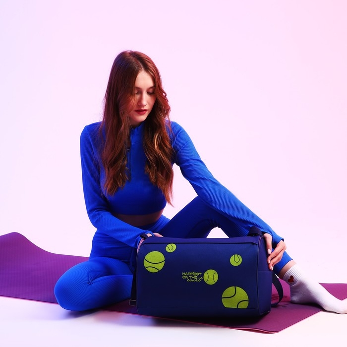 Сумка спорт Сумка спорт "Теннис", 40*24*21, отд на молнии, синий