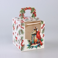 Коробка новогодняя складная &laquo;Новогодняя ботаника&raquo; 14 х 16 х 14 см, Новый год