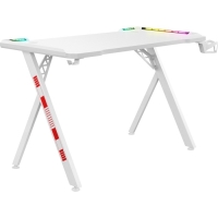 Стол игровой Defender Infinity, 120х75х60 см, нагрузка до 110 кг, подсветка, белый