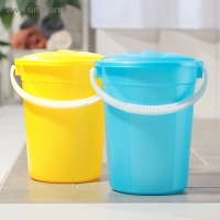 Ведро пищевое с крышкой &laquo;Евро&raquo;, 5 л, особопрочное, цвет МИКС