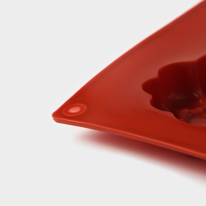 Форма для выпечки Доляна &laquo;Пузыри&raquo;, силикон, 29&times;17&times;1,5 см, 8 ячеек (6&times;6&times;1,5 см), цвет коричневый