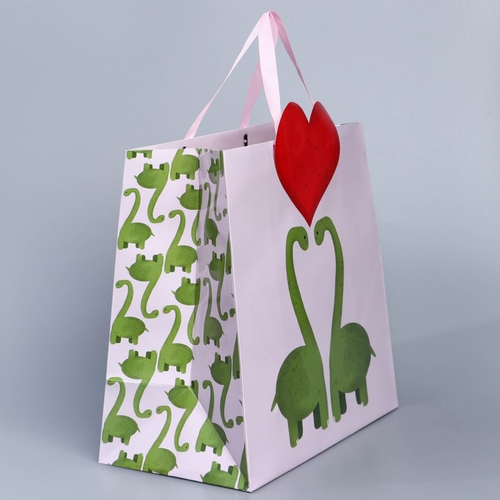 Пакет подарочный, упаковка, &laquo;Динозавры&raquo;, 30 х 30 х 15 см